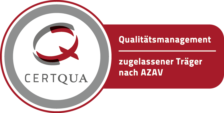 CERTQUA Zeichen Qualitätsmanagement – zugelassener Träger nach AZAV